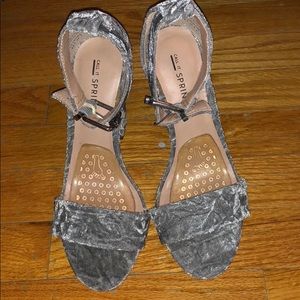 Suede Ankle Belt Heels Size 6.5